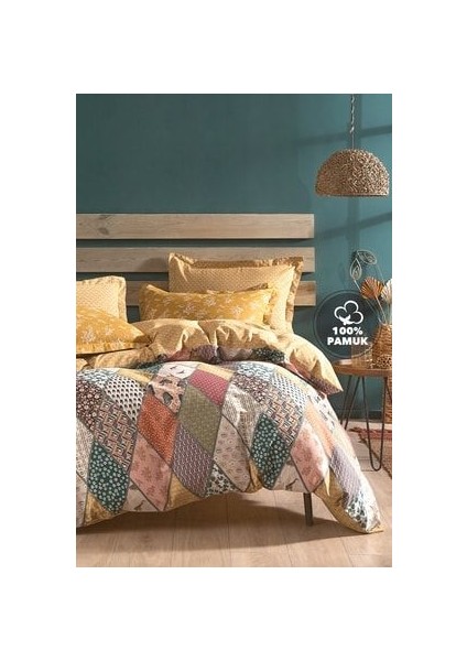 Astrid Hardal Çift Kişilik Ranforce Nevresim Takımı Desenli 200x220 cm Ebat indirimleri
