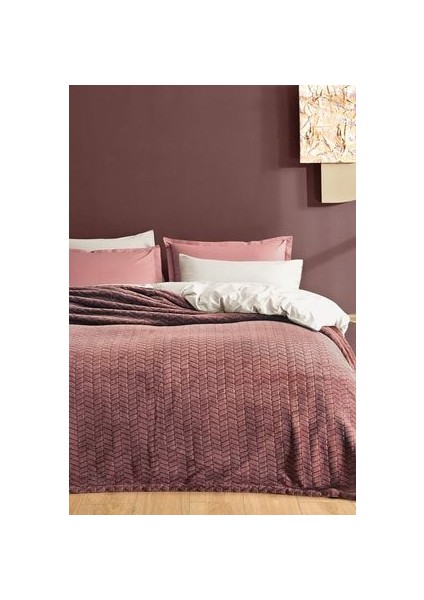 Bedding Joy Çift Kişilik Wellsoft Battaniye - Gül Kurusu