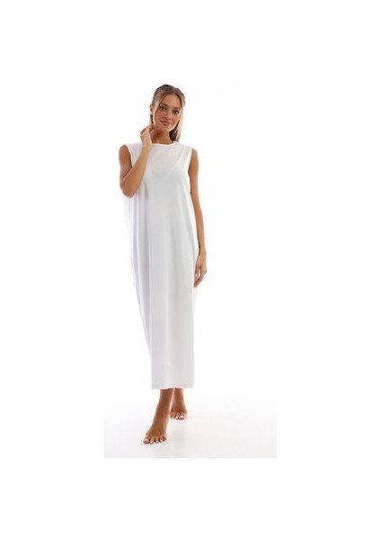 Beyaz kolsuz Elbise Astarı Jupon Içlik
