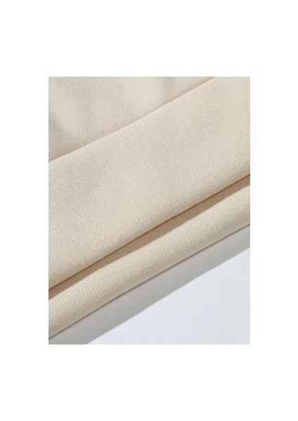 Unisex Bej Happiest Baskılı Oversize Kapşonlu Sweatshirt modelleri