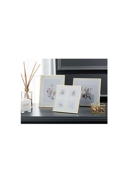 Dorothy Metal Çerçeve 18 x 18 cm Gold Renkli Şekil ile Dekoratif Kullanım modelleri