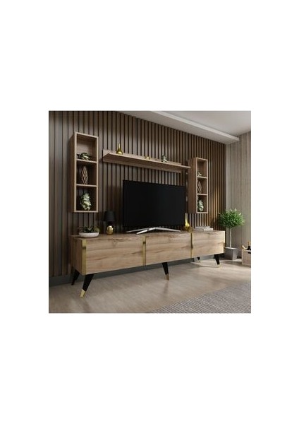 Festival TV Ünitesi Modern Tasarım Yonga Levha 180 cm Genişlik 45 cm Yükseklik