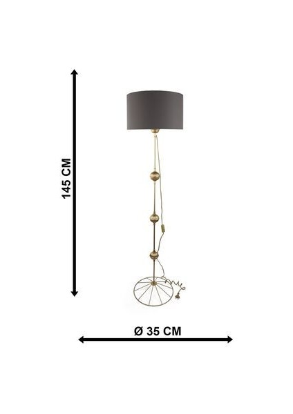 Palermo Eskitme Tasarım Lambader No:01 Şık Salon ve Oturma Odası Dekoratif Aydınlatma fırsatları