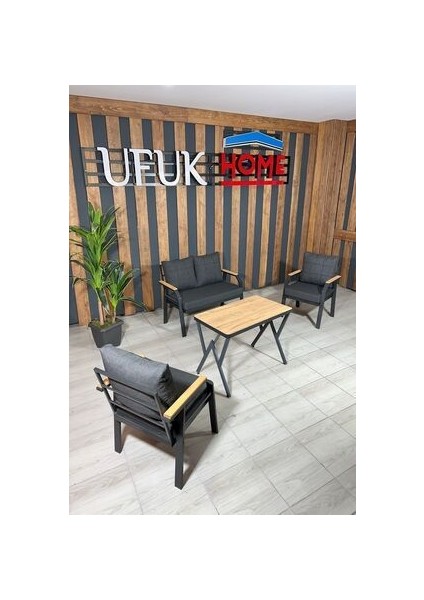 Ufuk Home Kavacık 2 1 1 Masa Bahçe Mobilyası, Balkon Çay Seti, Bahçe Koltuk Takımı, Balkon Takımı