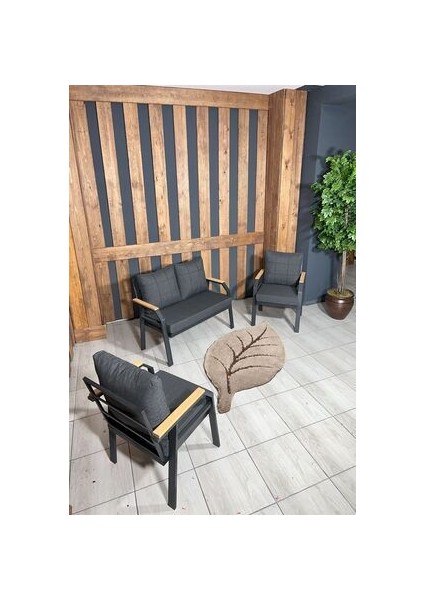 Ufuk Home Kavacık 2 1 1 Masa Bahçe Mobilyası, Balkon Çay Seti, Bahçe Koltuk Takımı, Balkon Takımı