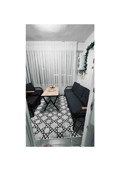 Ufuk Home Kavacık 2 1 1 Masa Bahçe Mobilyası, Balkon Çay Seti, Bahçe Koltuk Takımı, Balkon Takımı