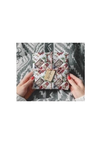 Karışık Yeni Yıl Yılbaşı Noel Temalı Hediye Paketleme Ambalaj Kağıdı 50 x 70 cm 6’lı Paket