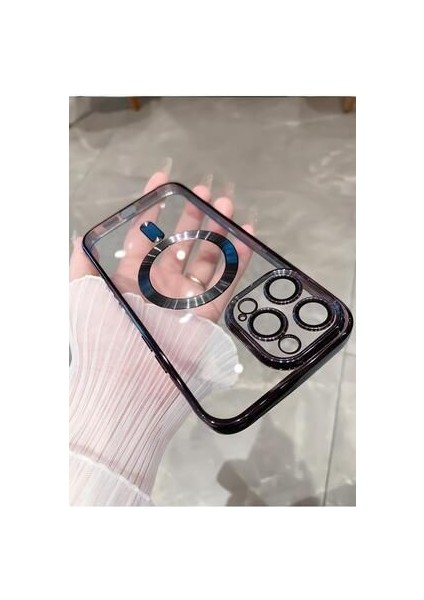 Apple iPhone 14 Pro Max Kılıf Magsafe Kamera Lensli Korumalı Şeffaf Silikon Kapak modelleri