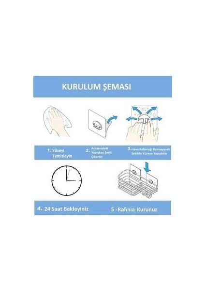 10'lu Güçlü Kendinden Yapışkanlı Kancalar Köşe Rafı Banyo Rafı Duş Rafı Kancası, Su Geçirmez Askı