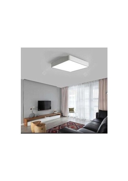 Modern Tavana Sıfır Kare Plafonyer LED Avize Panel Light 6500K Cold White