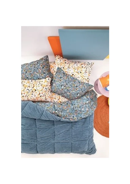 Bedding Terazzo Tek Kişilik Triola Set - Indigo