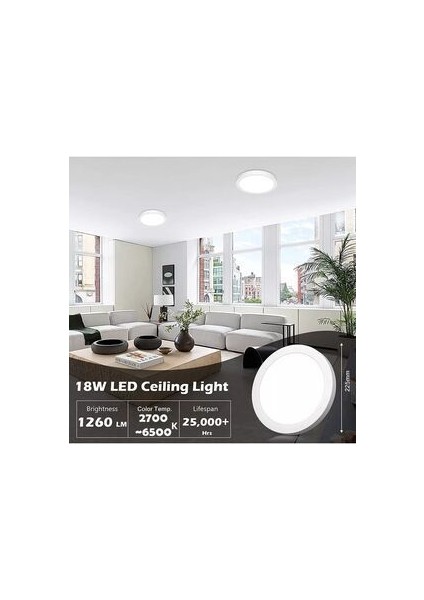 LED Banyo Balkon Tuvalet Lambası Tavana Sıfır LED Armatür Avize 6500K Beyaz Işık