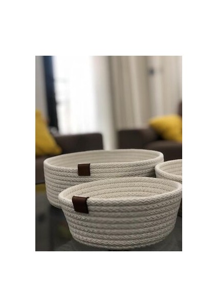 3lü El Yapımı Sepet,çok Amaçlı Sepet,örmeorganizer Sepet fiyatları