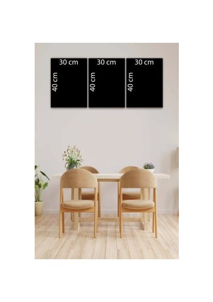 No 77 Decor 3 Parça Bohem Tarzı Sanatsal Ahşap Çerçeve Görünümlü Tablo Seti fiyatları