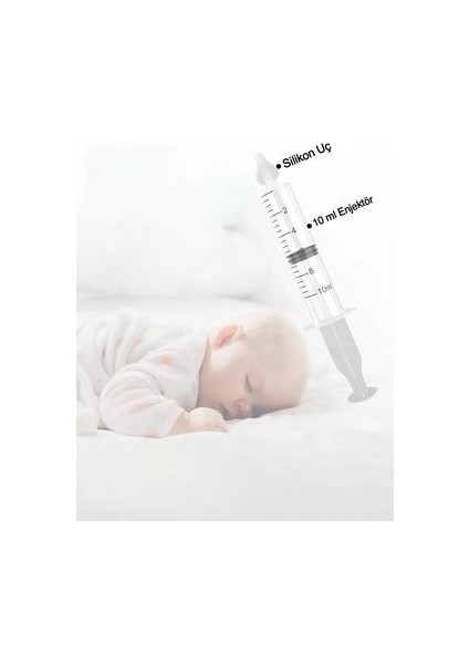 Şırıngalı Burun Aspiratörü Bebek Burun Temizleme Aparatı Şiringa 10 ml (2 Adet)