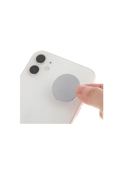 3,5 cm Cep Telefonu için Yapışkanlı Mini Plastik Ayna Sticker