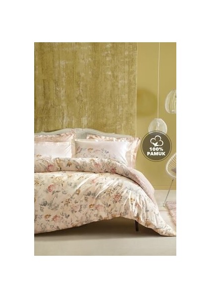 Bedding Farida Tek Kişilik Ranforce Nevresim Seti - Somon