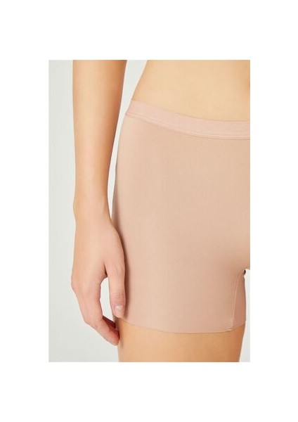 Kahverengi Basic Lazer Kesim Dikişsiz Kadın Boxer modelleri