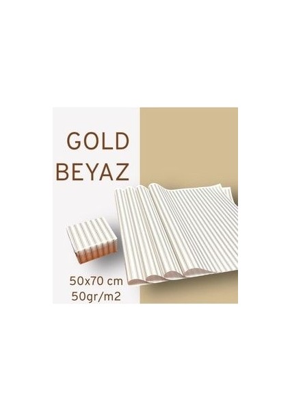 Ambalaj Kağıdı Paketleme Kağıdı Çeyiz Paketleme Kağıdı Ambalaj Kağıt 50X70 cm 10 Adet Gold-Beyaz Hediye Paketi fiyatları