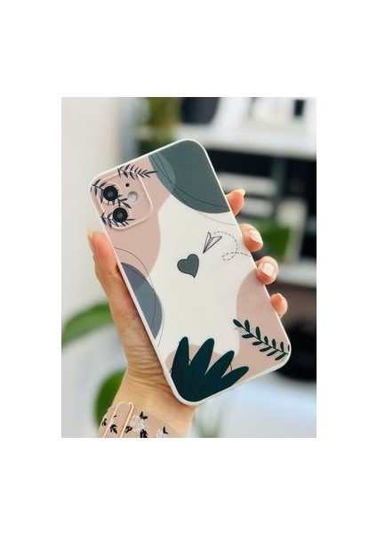 Iphone 11 Uyumlu (12 Görünümlü Köşeli ) Içi Kadife Secret Garden Renkli Kılıf modelleri