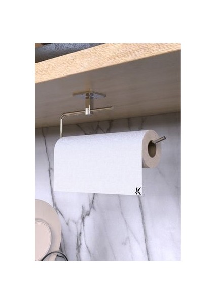 Rulo Havluluk Peçetelik Yapışkanlı Pratik Banyo Mutfak Askısı Kağıt Rulo Havluluk