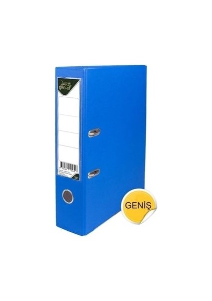 Geniş Plastik Klasör Mavi Tekli