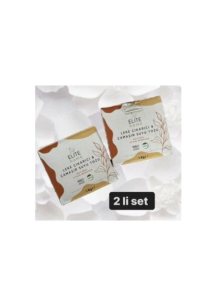 The Elite Home Doğal ve Vegan Sertifikalı Leke Çıkarıcı Çamaşır Suyu Tozu 1 Kg*2