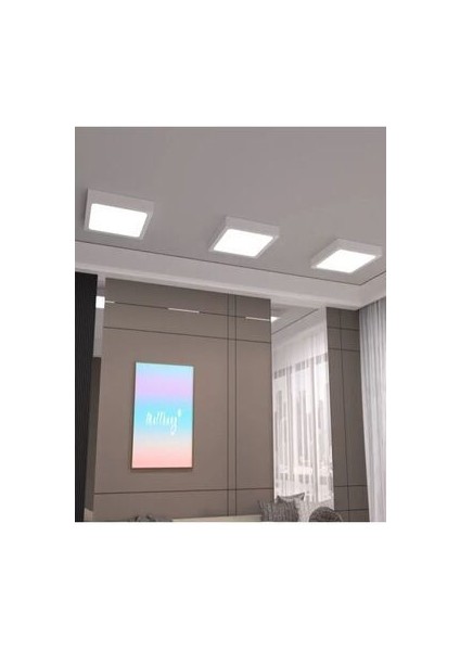 Kare Tavana Sıfır LED Plofenyer Avize Armatür Banyo Tuvalet Balkon LED Glop Armatürü Beyaz Işık