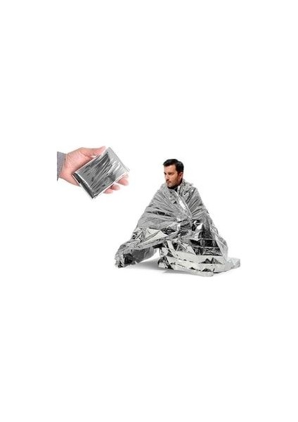 Outdoor Sos Blanket Acil Durum Için Termal Battaniye Metalize Isı Yalıtımlı 160X210CM (Uzay Battaniye)