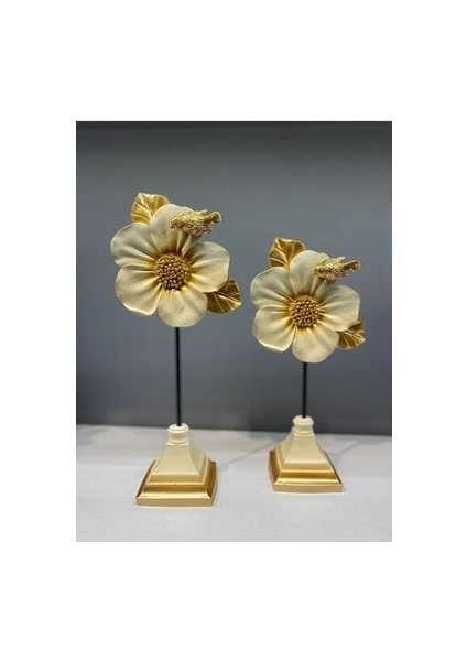 2'li Çiçek Aksesuar Krem Gold fiyatları