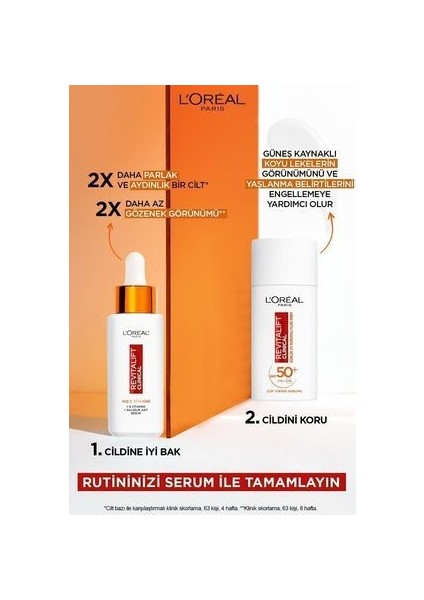 L'oréal Paris Revitalift Clinical Vitamin C Uv Fluid + Revitalift Clinical C Vitaminli Serum