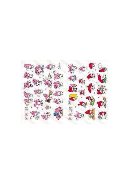 Büyük Sanrio Sticker Set Hello Kitty Kuromi 17 Syf 425+ Ad. Planlayıcı Bullet Journal Telefon Etiketi