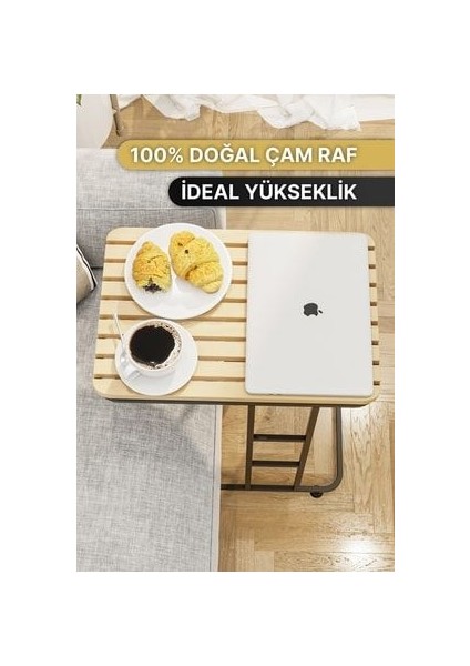 Masif Ahşap ve Paslanmaz Metal Gövdeli, Suya Dayanıklı Siyah Mat Kaplamalı Modern Yan Sehpa – Salon ve Ofis Kullanımına Uygun fiyatları