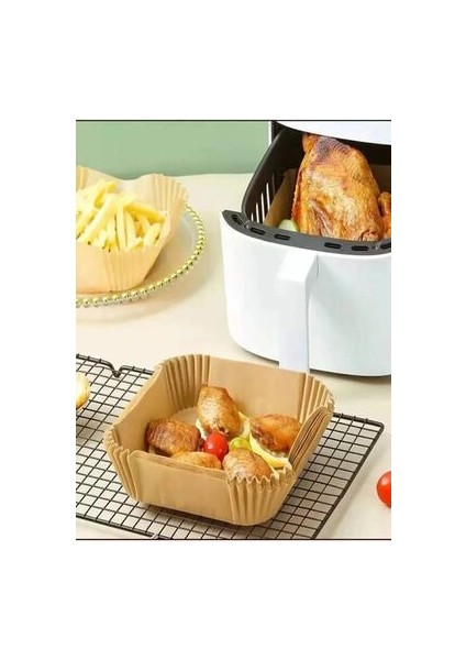 Airfryer Pişirme Kağıdı Xl-Xxl Büyük Boy 50 Adet Pişirme Kızartma Tavası İçin Uygun 20 cm fiyatları