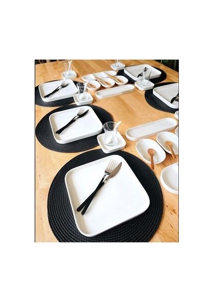 34 Parça Serenat Serisi 6 Kişilik Beyaz Seramik Kahvaltı Takımı fiyatları