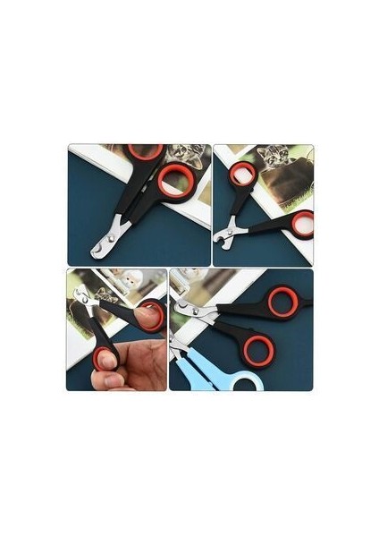 Küçük Çelik Uçlu Kedi Köpek Evcil Hayvan Tırnak Makası Pati Bakım Aleti Ergonomik Kaymaz Sap modelleri