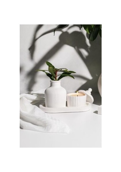 Stantlı Mum ve Vazo Set