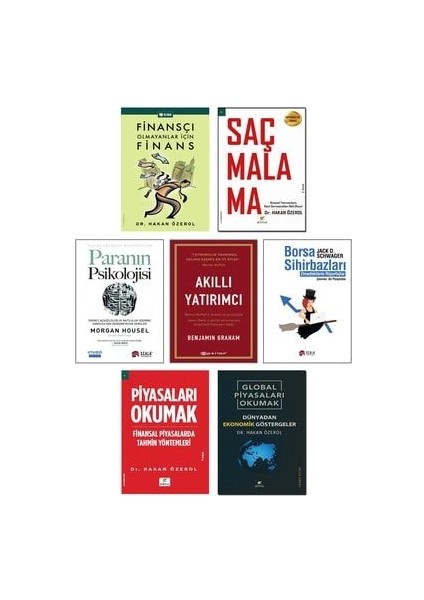 – Finansçı Olmayanlar Için Finans + Saçmalama + Piyasaları Okumak + Global Piyasaları Okumak / Dr. Hakan Özerol + Akıllı Yatırımcı / Benjamin Graham – 5’li Ekonomi Kitap Seti