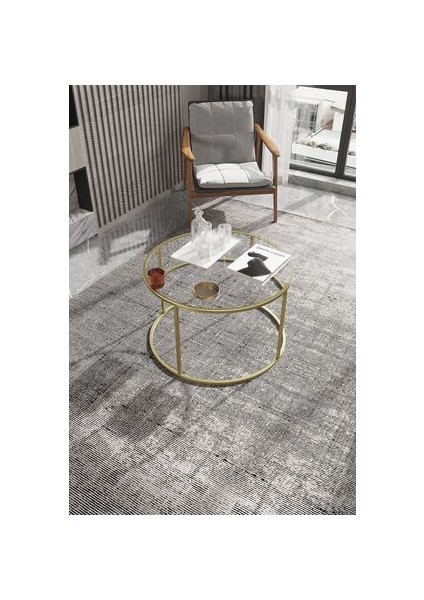 Royal Gold Orta Sehpa - Şeffaf Cam modelleri