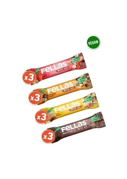 Meyve Bar 35G Karma Kutu 12 Adet (4 Çeşit) modelleri