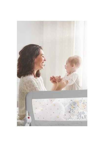 Wellgro 150*65 cm Gri Renk Yatak Bariyeri, Yatak Korkuluğu fiyatları