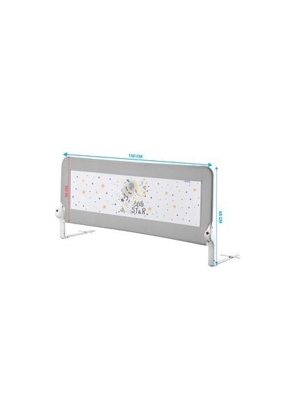 Wellgro 150*65 cm Gri Renk Yatak Bariyeri, Yatak Korkuluğu modelleri