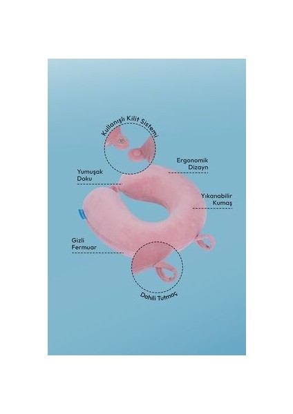 Wexta WX-HM02 Pudra Pembe Seyahat Boyun Yastığı modelleri