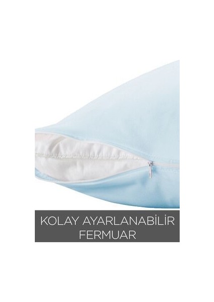 8 Adet Pamuklu Yastık Kılıfı 50X70CM | 4 Farklı Renk 8'li Set | Pamuklu Fermuarlı Yastık Kılıfı YKR010