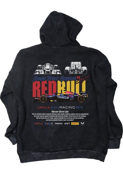 Unisex Oracle Redbull Racing Team Sırt Baskılı Kapüşonlu Yıkamalı Sweatshirt, Oversize F1 Hoodie fiyatları