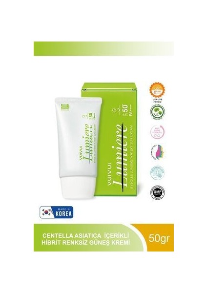 Byeolee Centella Asiatica Hibrit Renksiz Pürüzsüz ve Aydnlatıcı Kore Güneş Kremi SPF50 / Pa 50GR 8809035145098