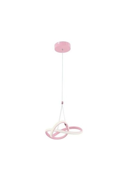 Modern Tekli Sarkıt Power LED Avize Pembe Beyaz Işık Ledli Çocuk Odası Avize