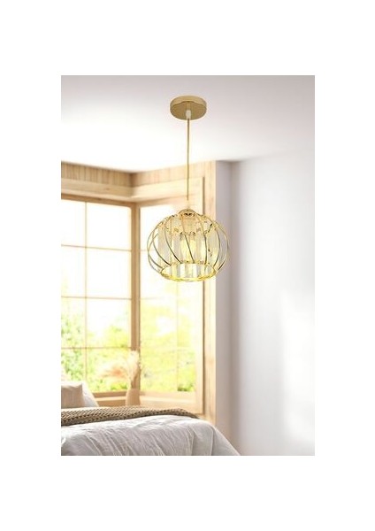 Luna Lighting Luxury Sarkıt Gold Kristal Taşlı Avize