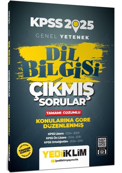 2025 Genel Yetenek Dil Bilgisi Konularına Göre Düzenlenmiş Tamamı Çözümlü Çıkmış Sorular
