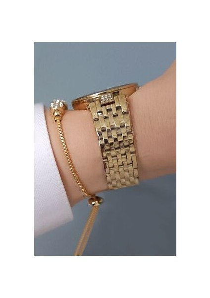 Kadın Kol Saati Analog Çelik Kordon Metal Kasa 3 ATM Su Geçirmez Altın Gri Renk fiyatları